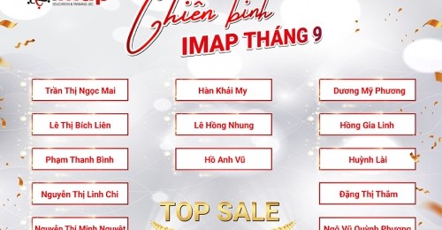 Vinh Danh Tư vấn viên xuất sắc - Best Sale tháng 9/2021